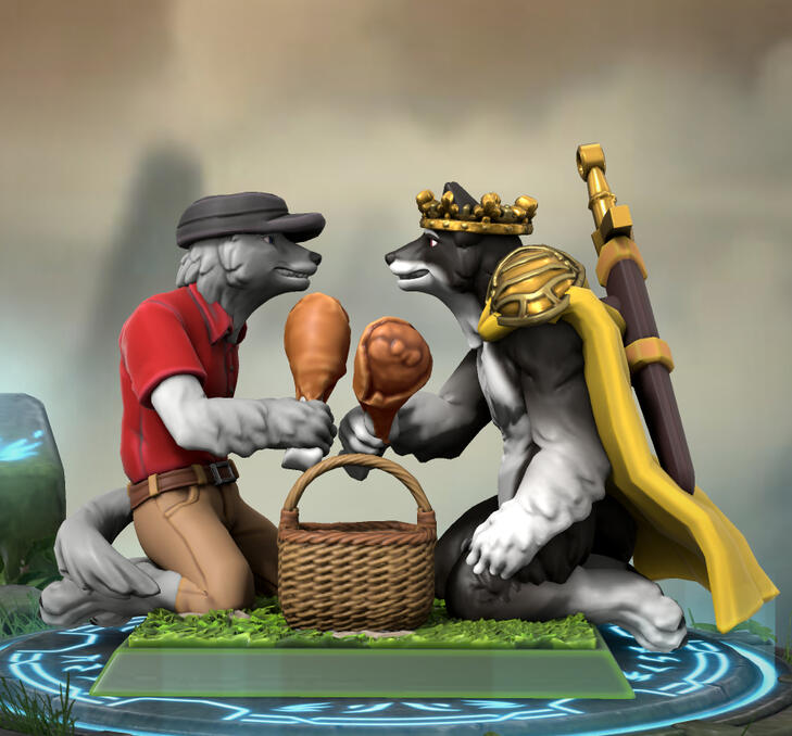 “I got a basket of chicken.”